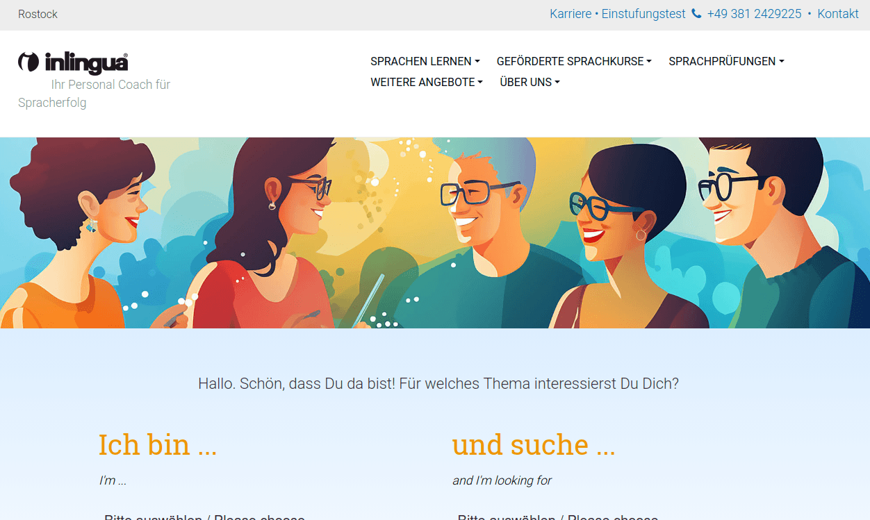 Screenshot inlingua-rostock.de